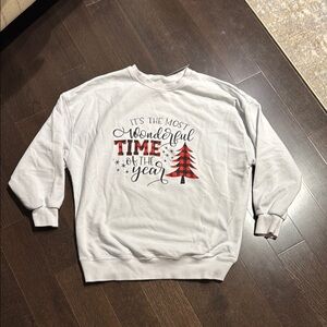 White Holiday Sweater ‘It’s the most wonderful time of the year’